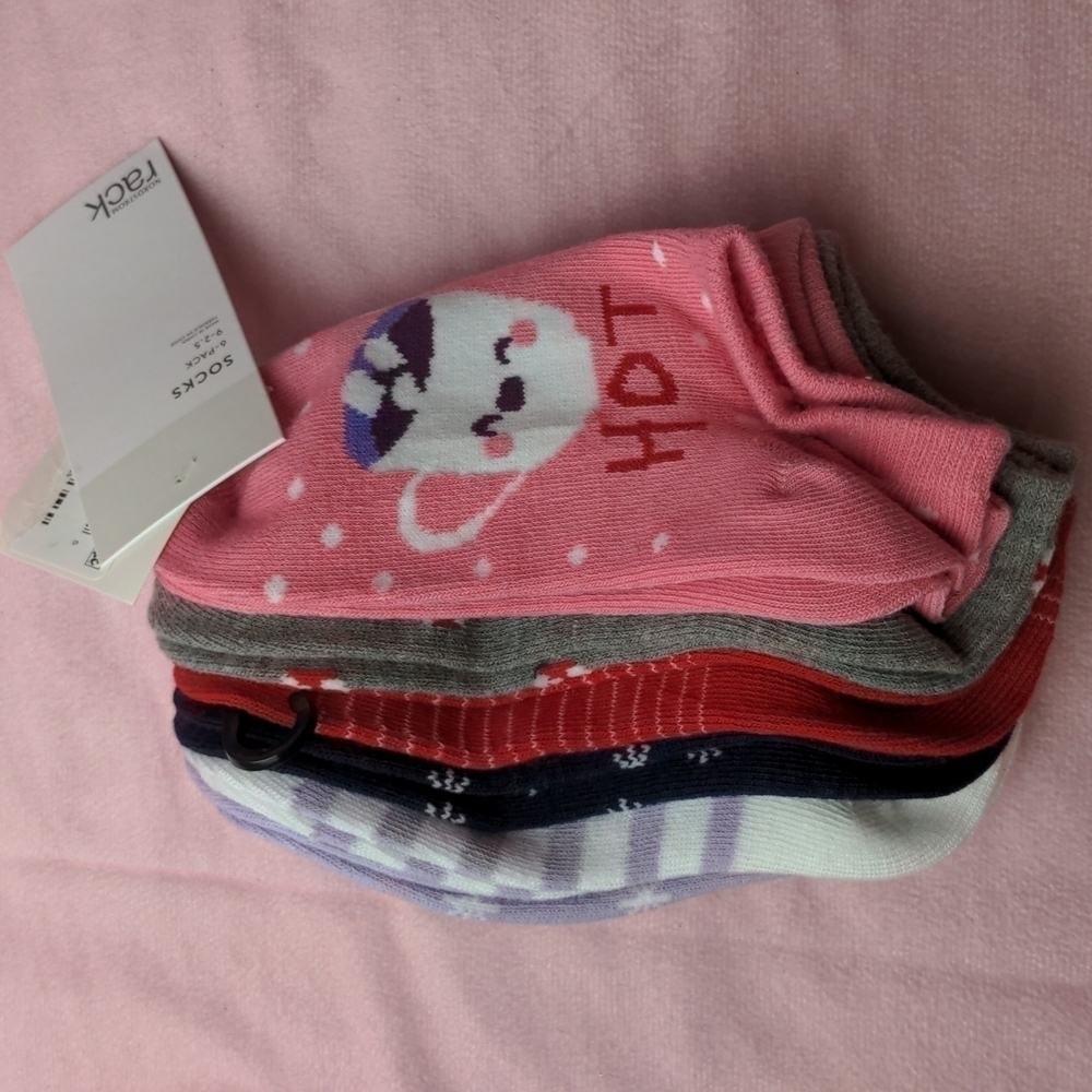 Nordstrom Woodland Winter Six Pairs Christmas Holiday Socks size 9-2.5